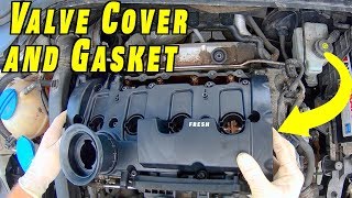 Valve Cover and Valve Cover Gasket Replacement  MK5 GTI [upl. by Orly]