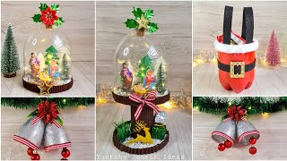 4 Increibles Ideas Navideñas Con Botellas  Adornos Navideños Económicos 2020  Natal Do Lixo [upl. by Crescint989]