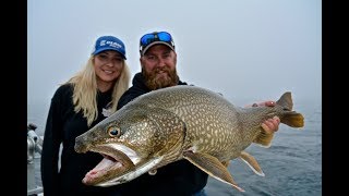 Fishing for GIANT Lake Trout Lake Superior [upl. by Llenaj]