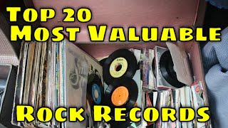 Top 20 Most Valuable Vintage Rock Records [upl. by Oicirtap]