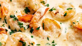 Creamy Garlic Prawns Shrimp [upl. by Dlarej]