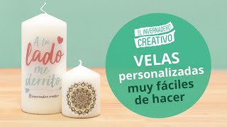 Cómo personalizar velas MUY FÁCIL  How to customize candles [upl. by Batista]