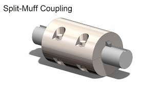 Split Muff Coupling Animation  Assembly  Machine Design  Solidworks [upl. by Palgrave]