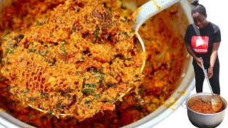 EGUSI SOUP WITH 3 VEGETABLES  How To Cook Egusi Soup [upl. by Sparrow455]