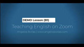 DEMO lesson Teaching English online using Zoom [upl. by Macrae]