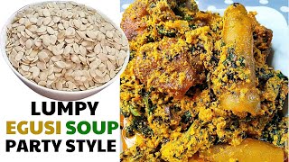 HOW TO COOK STIR FRY LUMPY EGUSIMELON SOUP I PARTY STYLE I BITTER LEAFSPINACH [upl. by Sokil]