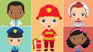 Jobs and Occupations  Vocabulary for Kids in English and Spanish [upl. by Godfry805]