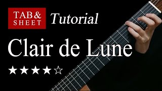 Clair de Lune  Guitar Lesson  TAB [upl. by Anaiek]