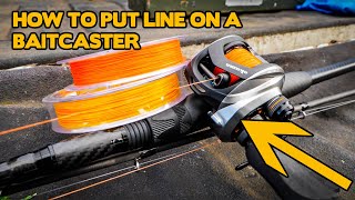 How To Put Line On A BAITCASTER FISHING Reel [upl. by Nan]