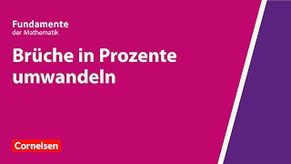 Brüche in Prozente umwandeln  Fundamente der Mathematik  Erklärvideo [upl. by Poppas]