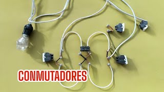 Como funciona un Circuito de Conmutadores Interruptor de 4 vías [upl. by Ecirtemed658]