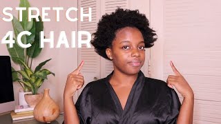 How To Heatfree Stretch 4C Natural Hair [upl. by Doggett727]