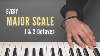 All 12 Major Scales  Just the Fingerings [upl. by Mlohsihc788]