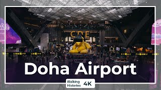 Hamad International Airport 2023  4K Walking Tour Doha Qatar Gates AampB  Duty Free [upl. by Namrak170]