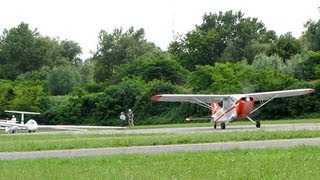 Glider Takeoff ✈ Stinson L5 tow plane [upl. by Seda]