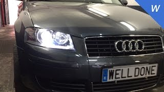 Audi A3 Xenon headlights installation [upl. by Laehcor]