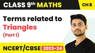 Terms Related to Triangles Centroid amp Orthocentre Part 1  Triangles  Class 9 Maths [upl. by Einaffets383]