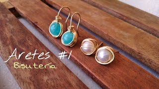 💎Aretes y pendientes de Zarcillos en alambre enrollado ✨ Bisutería amp Alambrismo  Diy Cute [upl. by Zephan883]