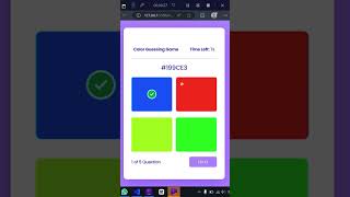 Color Guessing Game  HTML CSS amp Javascript Project [upl. by Olen]