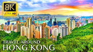 HONG KONG Amazing Tour in 8K ULTRA HD  Best Hong Kong Travel with Relaxing Music 8K TV [upl. by Mutz]