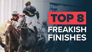 Wildest Horse Race Finishes  Top 8 Featuring Chautauqua Mine That Bird Pakistan Star amp Zenyatta [upl. by Aivato]