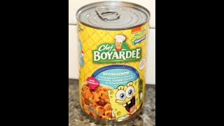 Chef Boyardee Nickelodeon Spongebob Squarepants Pasta with Meatballs Review [upl. by Bunde342]