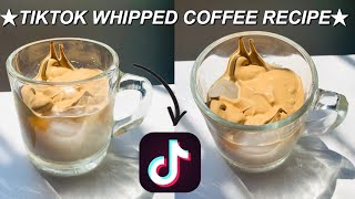 How To Make the TikTok Whipped Coffee 3 ingredient recipe  Dalgona Coffee Recipe  Paola Espinoza [upl. by Llerruj840]