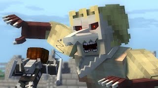 Falco Jaw Titan Transformation  Minecraft animation [upl. by Latricia]