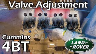 Valve Lash Adjustment Process × 4BT Cummins Discovery 7 Land Rover Build [upl. by Teuton]