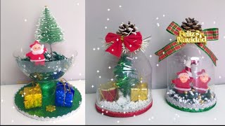 ADORNOS NAVIDEÑOS reciclando botellas  Manualidades Navideñas 2020  Ideias para Natal diynavidad [upl. by Aylat463]