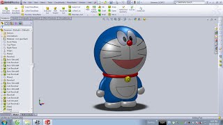 Doraemon by Solidworks [upl. by Chiaki]