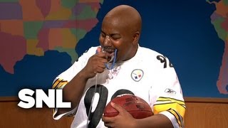 Weekend Update James Harrison On His Historic Interception  SNL [upl. by Esta22]