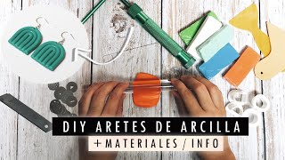 DIY aretes de arcilla polimérica materiales y todo lo que necesitas saber [upl. by Raphaela]