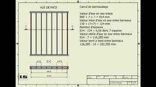 Espace entre barreaux Calcul de barreaudage pour la fabrication de défense de fenêtre gardecorps [upl. by Sil]