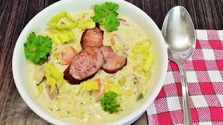 KäseLauch Suppe mit Wurst [upl. by Atilol540]