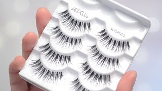 Ardell Wispies Lashes Try On amp Review  CORRIE V [upl. by Reiss]