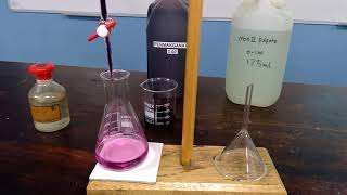 Redox Titration between MnO4 and Fe2 [upl. by Ttnerb]