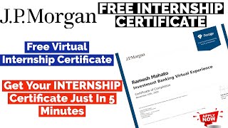 JP Morgan Internship Certificate  All Task Solution  Free Virtual Internship Certificate [upl. by Nosaj]