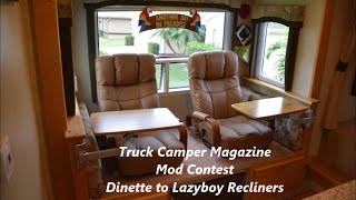 How to change an RV Dinette to Lazyboy Recliners [upl. by Marv]