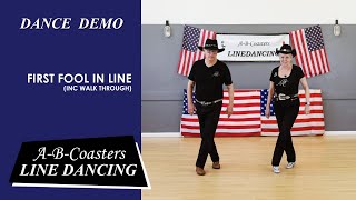 FIRST FOOL IN LINE  Line Dance Demo amp Walk Through [upl. by Tevlev]