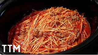 EASY Slow Cooker Spaghetti [upl. by Akina484]