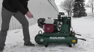 Cold Weather Starting Procedure  GasPowered ROLAIR Air Compressors [upl. by Tinor]