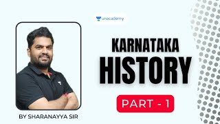 Karnataka History  Part 1  Sharanayya Bhandarimath  Unacademy Kannada [upl. by Nasya358]