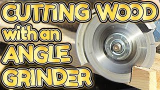 cutting WOOD with an ANGLE GRINDER by VOGMAN [upl. by Rolan]