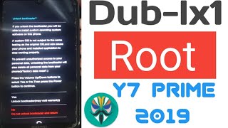 Root Huawei y7 prime 2019  dublx1f root without twrp  bootloader unlock [upl. by Ollehcram]