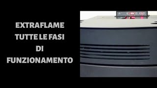 STUFA a pellet NORDICA EXTRAFLAME tutte le fasi di funzionamento [upl. by Tema]