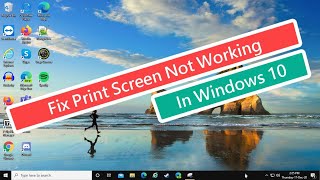 Fix Print Screen Not Working In Windows 10 [upl. by Ardnaeed91]