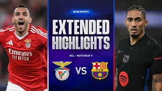 Benfica vs Barcelona Extended Highlights  UCL League Phase MD 7  CBS Sports [upl. by Itirp530]