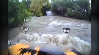 Dashcam Texas school bus swept away by floodwaters [upl. by Bertolde603]