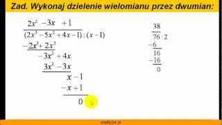 Dzielenie wielomianów  Zadanie  Matfiz24pl [upl. by Ceil]